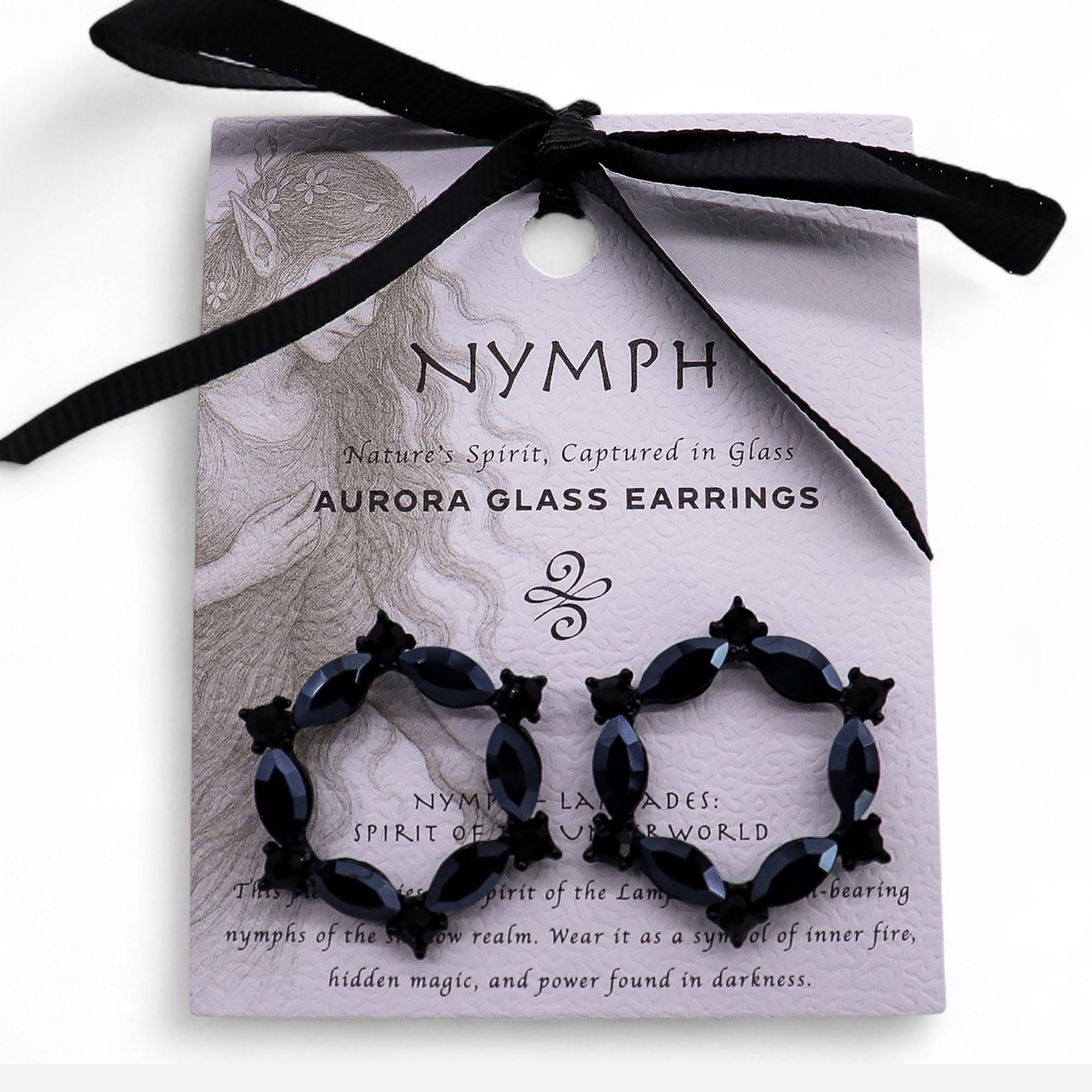 The Jet Nymph — Loop Earrings