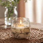 Drawn by Flame — Medium Illustrated Glass Jar Candle