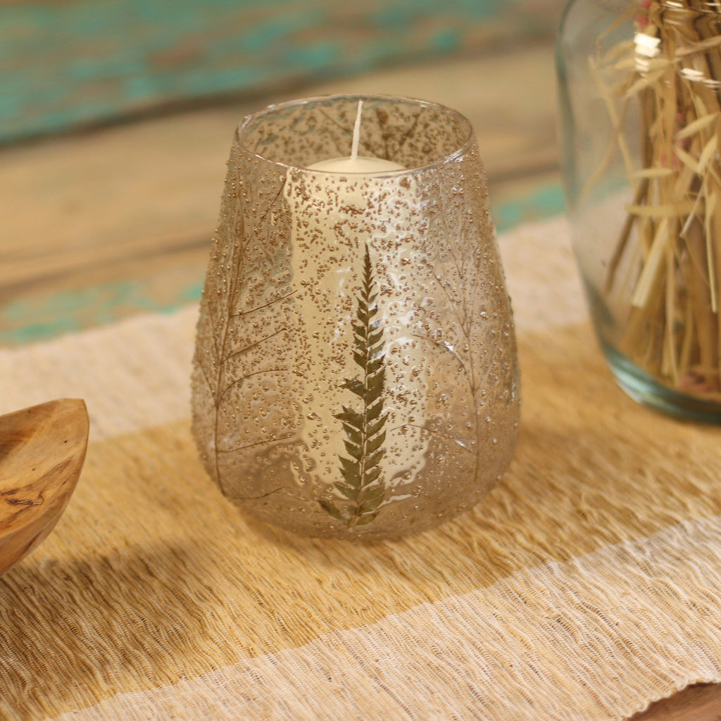 The Forest Cauldron — Pressed Fern Bowl Candle Holder