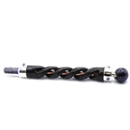 Spiral Carving Healing Wand — Copper Pipe & Amethyst
