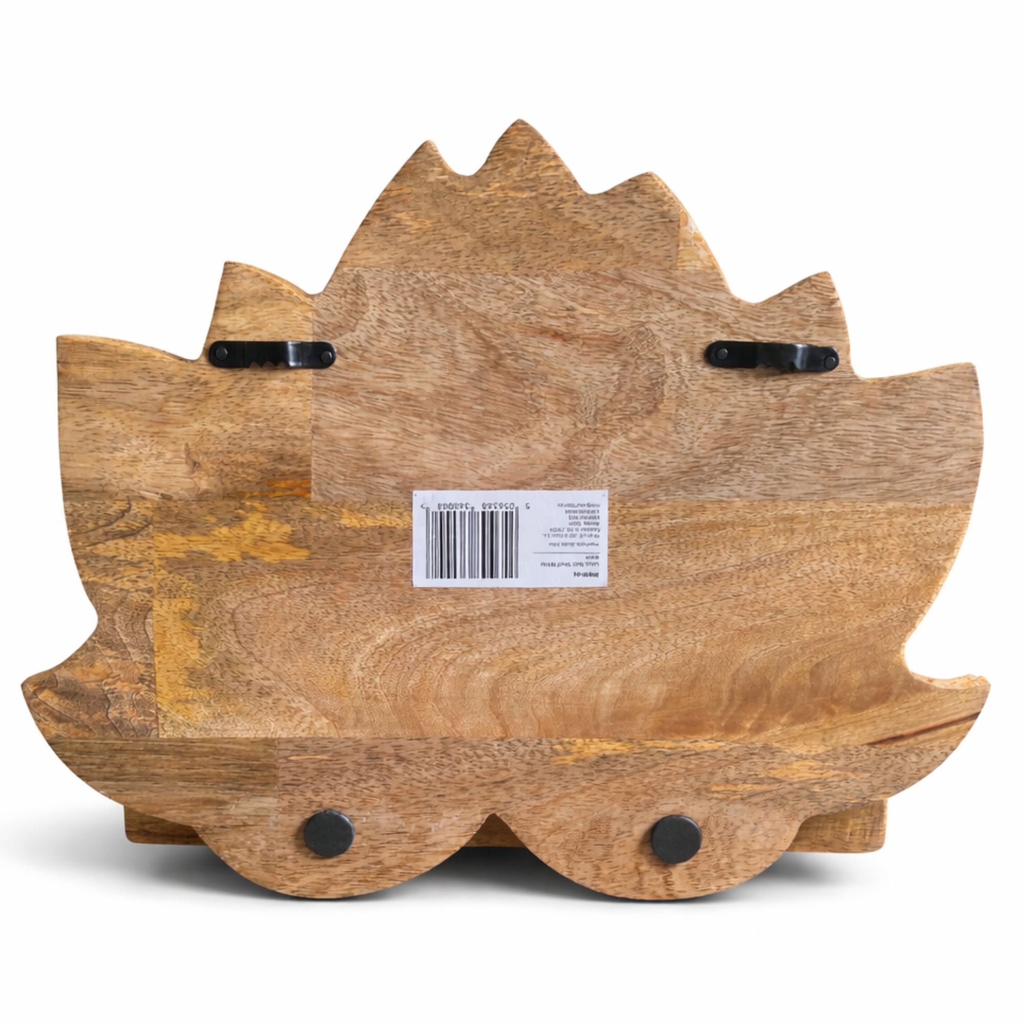Lotus Carved Wall Shelf | Whitewash Mango Wood | Boho Home Décor