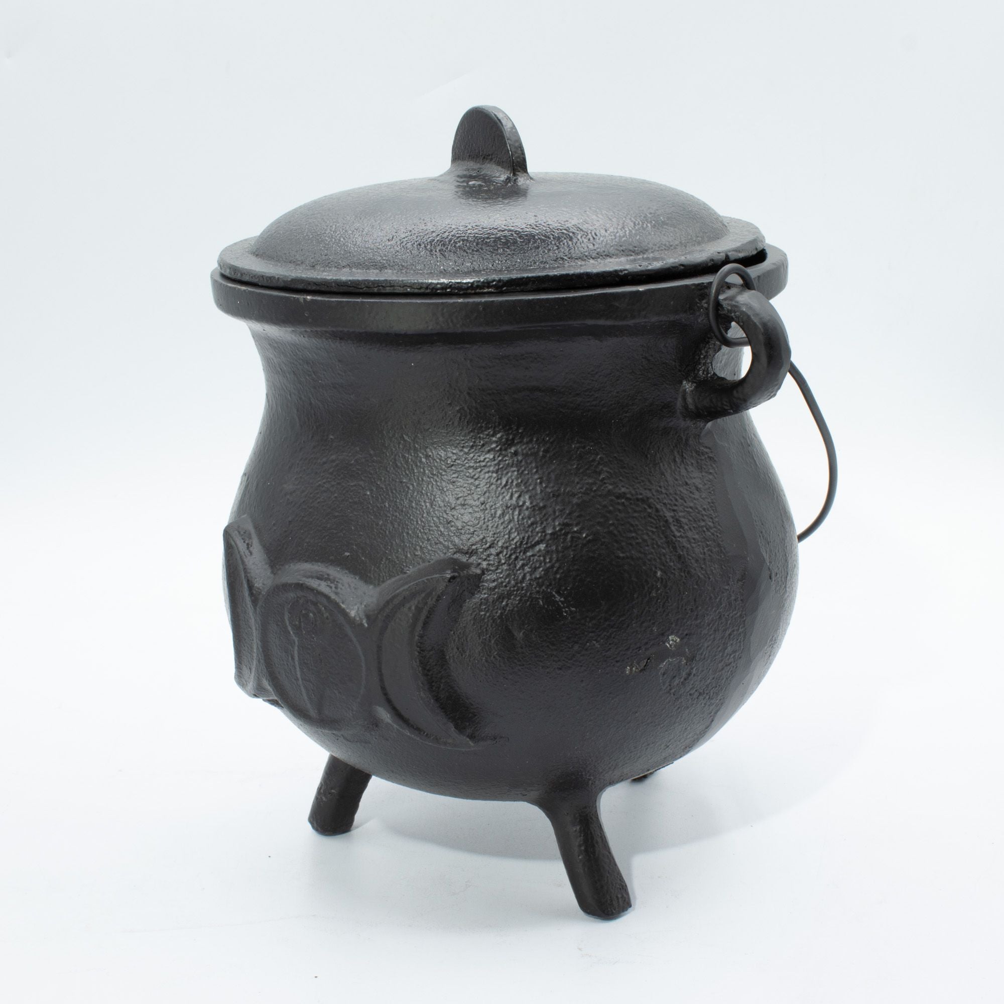 Huge Cast Iron Cauldron with Triple Moon