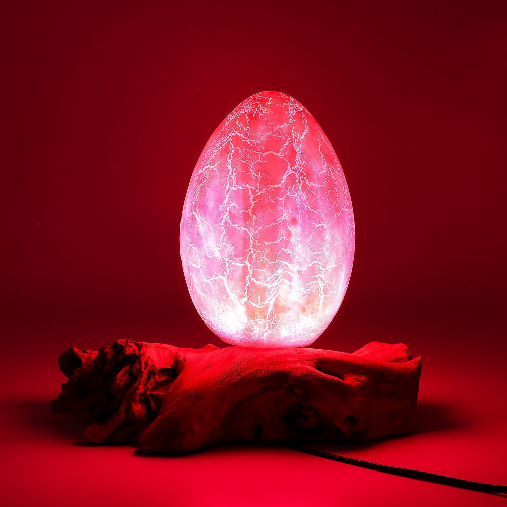 The Fire Egg DriftGlow Lamp | Orange Crackle
