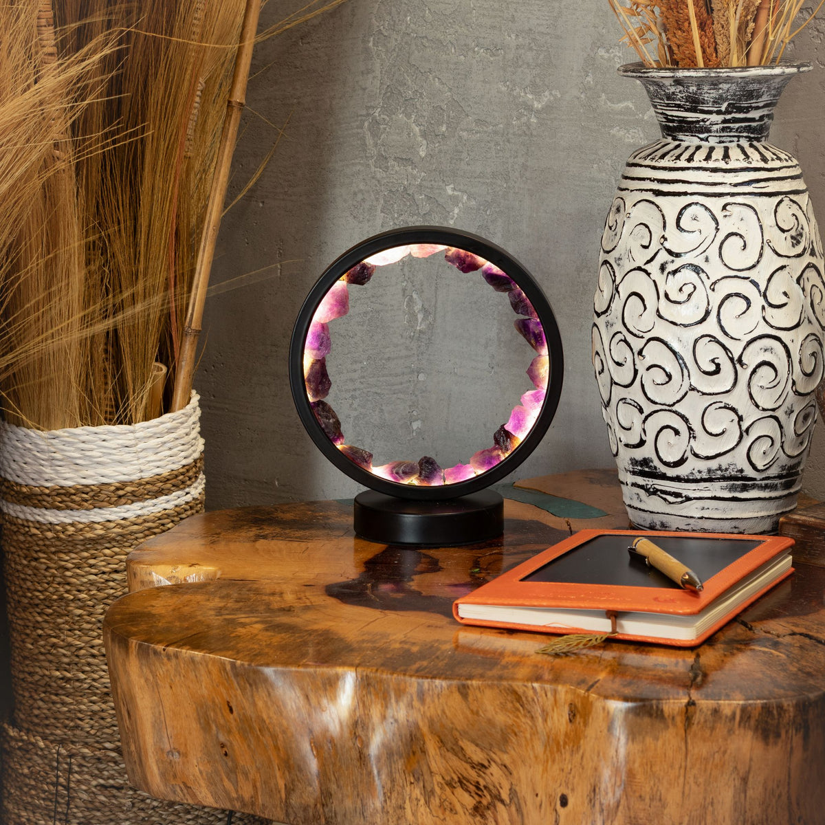 Gemstone Halo Lamp - Zen Spirit Amethyst