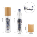 Sodalite Gemstone Essential Oil Roller Bottle | Wooden Cap