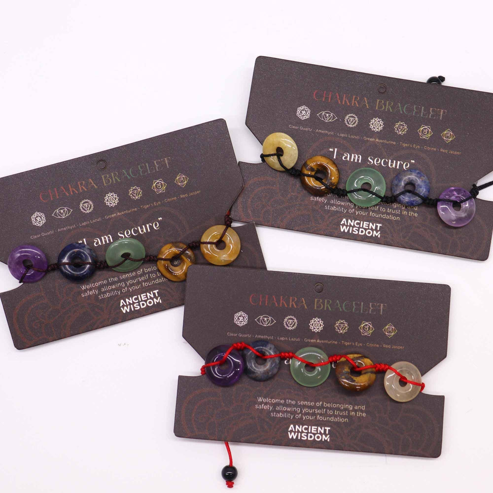 Large Donuts Chakra String Bracelet