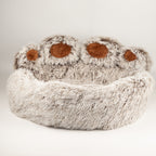 Paw-Shaped Plush Pet Bed for Cats & Small Dogs - Large (70cm)