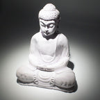 Meditation Buddha Lamp | Lavender Crackle | Oval Stand