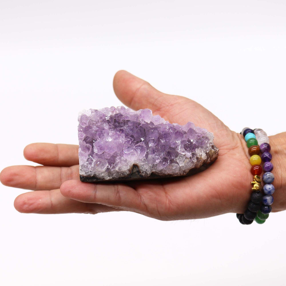 Medium Natural High Grade Amethyst Standing Cluster