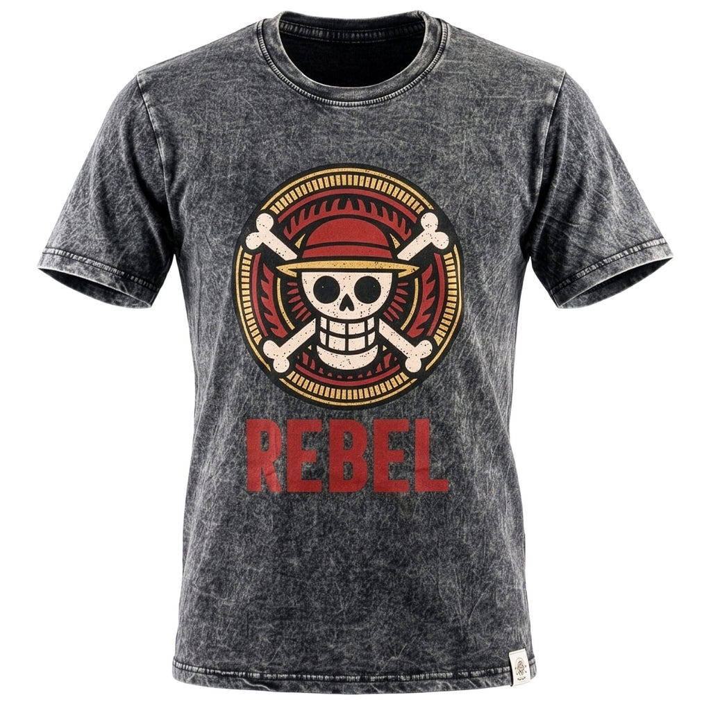 Nomad Sari Stonewashed Cotton T-Shirt | Rebel | Charcoal | XL