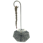 Mandala Flower Rope Incense and Silver Plated Holder Set
