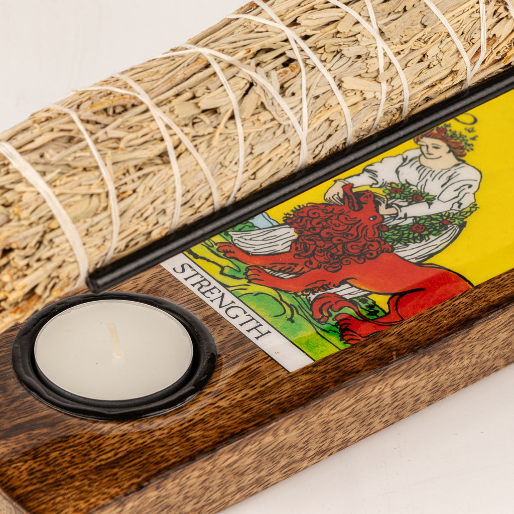 Strength Large Enamelled Sage Stick Burner
