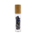 Sodalite Gemstone Essential Oil Roller Bottle | Wooden Cap