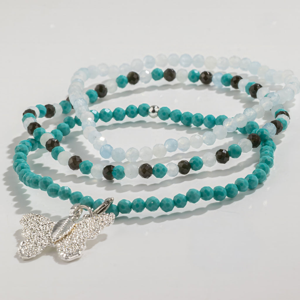 Nymph Spirit Gemstone Bracelet Set - Endless Ocean
