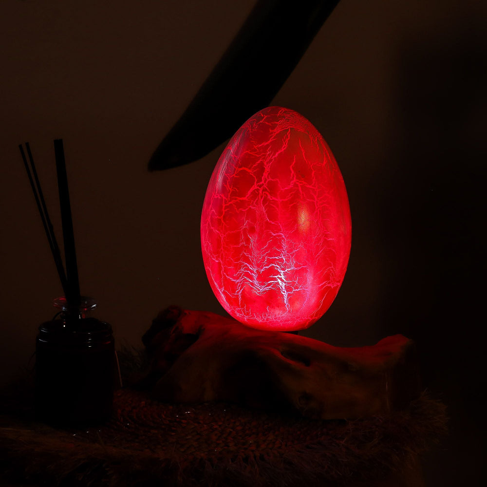 The Fire Egg DriftGlow Lamp | Orange Crackle