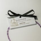 Nymph Amethyst Gemstone Necklace with Real Leaf Butterfly Pendant