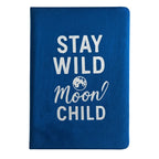 Stay Wild Moon Child Dark Blue Velvet Notebook - 80 pages