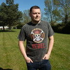 Nomad Sari Stonewashed Cotton T-Shirt | Rebel | Charcoal | XL