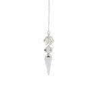 The Architect of Clarity | Clear Quartz Three-Piece Pendulum