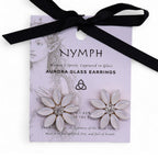 Flower Pearl Vintage Glass  Earrings