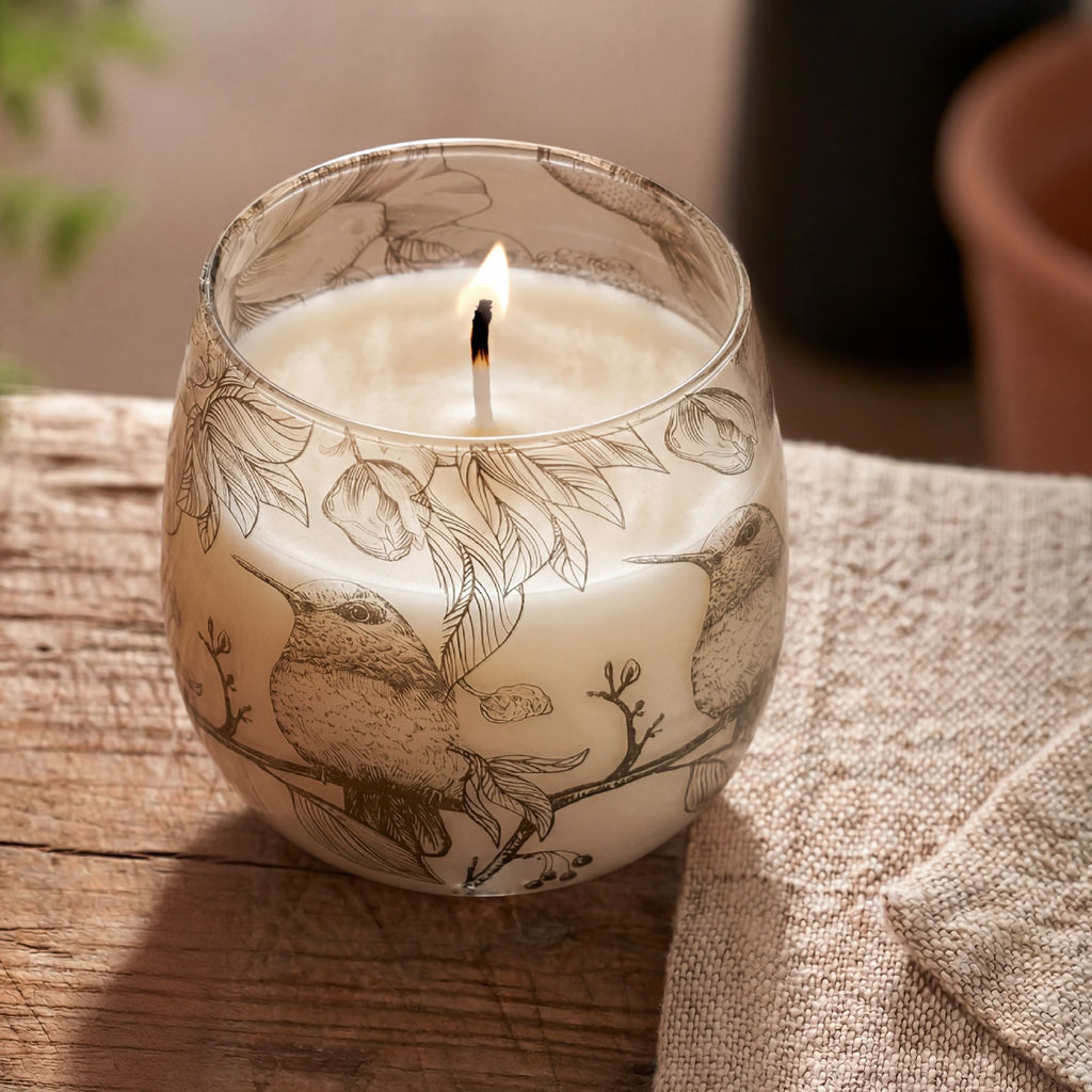 Drawn by Flame — Medium Illustrated Glass Jar Candle