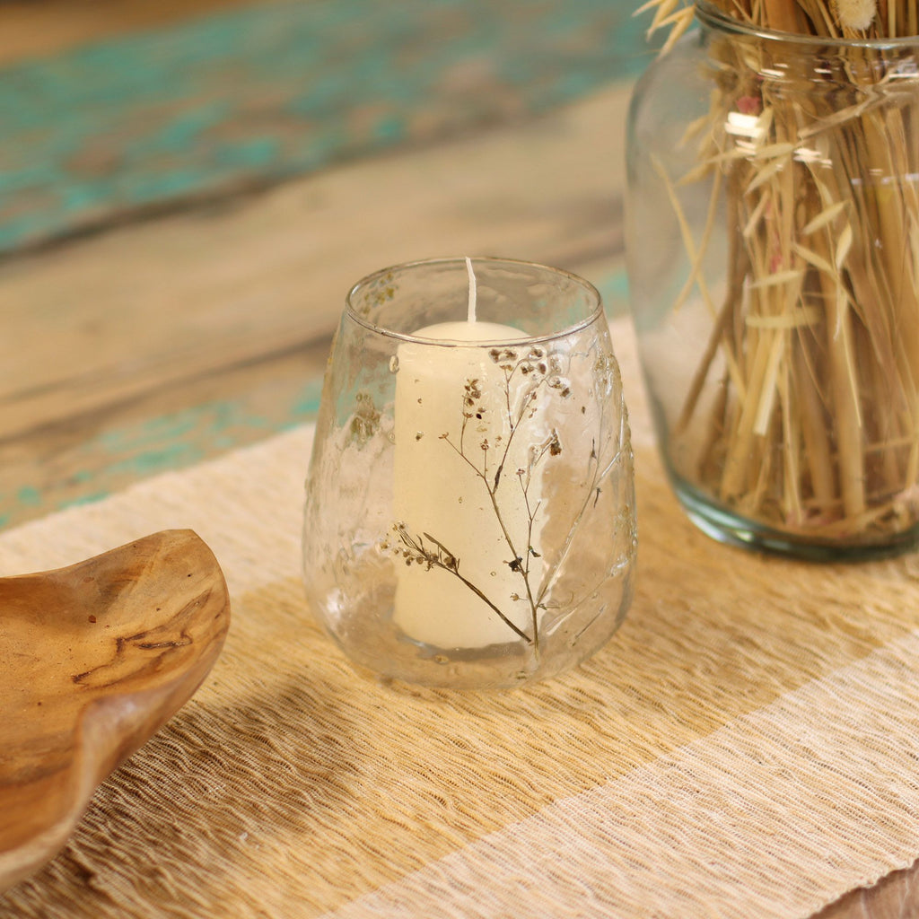 The Botanist's Vessel — Pressed Botanical Candle Holder