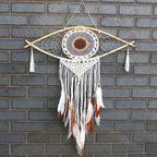 Macrame Evil Eye White/ Grey/Brown Protection Dream Catcher Large