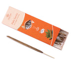Incense stick with packaging on a white background