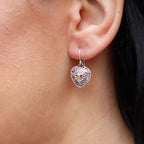 Mandala Hearts Silver & Gold Earrings