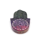Lotus Flower Soapstone Hamsa Incense Holder