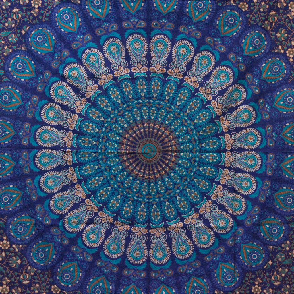 Classic Mandala Double Cotton Bedspread Wall Hanging