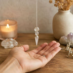 The Architect of Clarity | Clear Quartz Three-Piece Pendulum