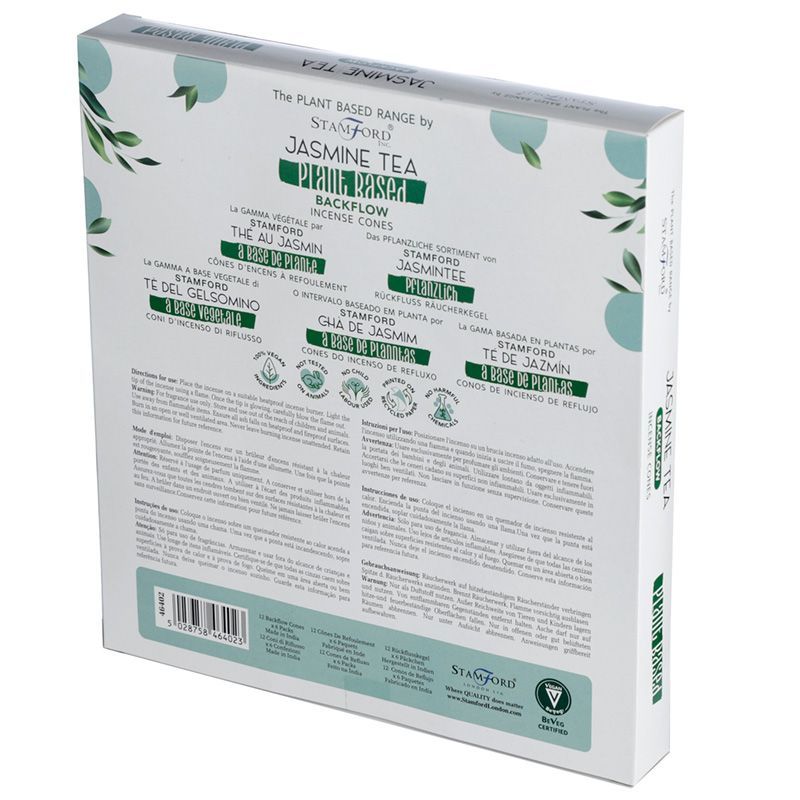 Plant Based Backflow Incense Cones Jasmine Tea