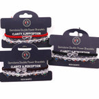 Rock Quartz Gemstone Double Power Bracelets