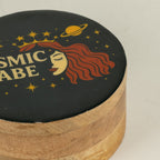 Cosmic Babe Round Enamelled Keepsake Box