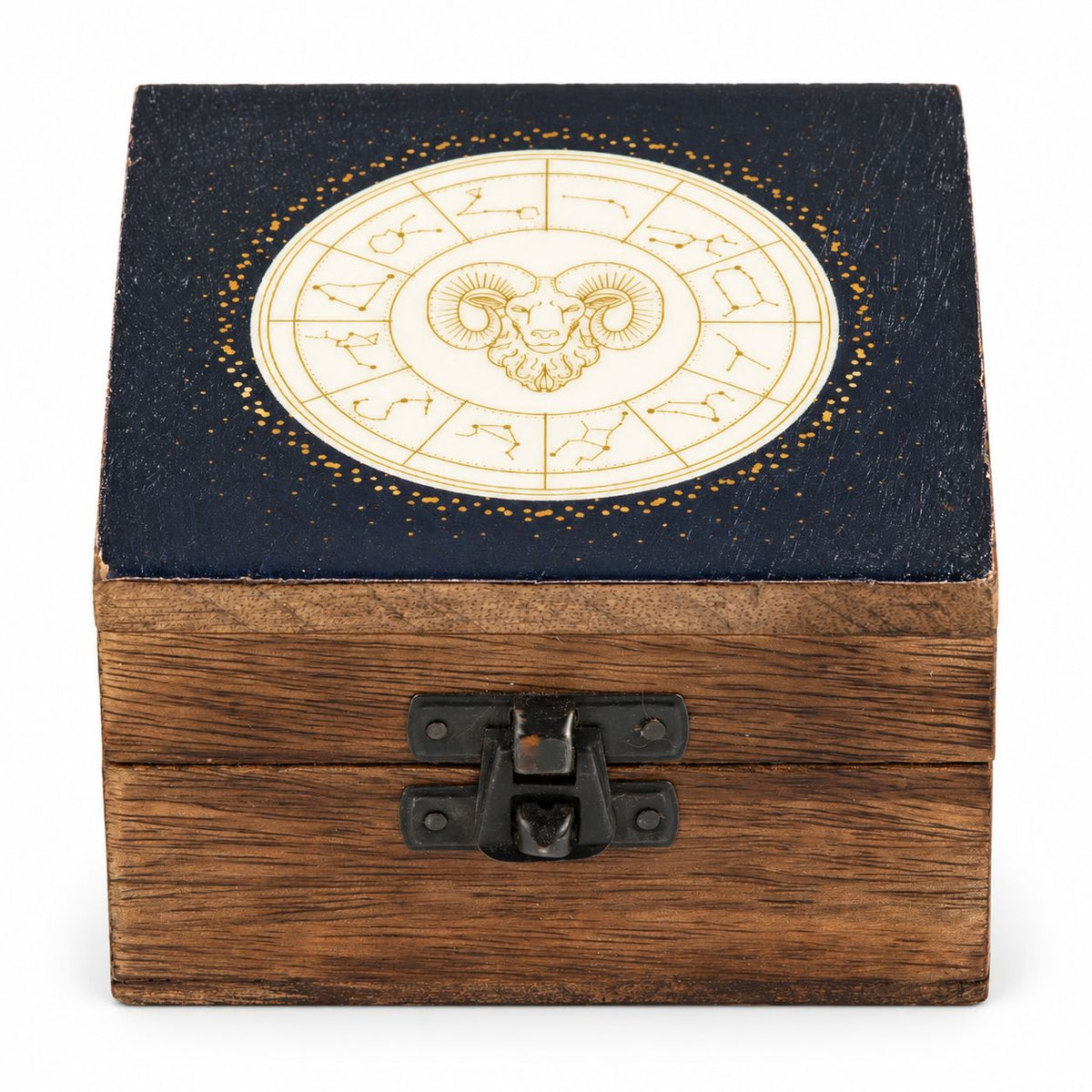 Aries Small Enamelled Keepsake Box