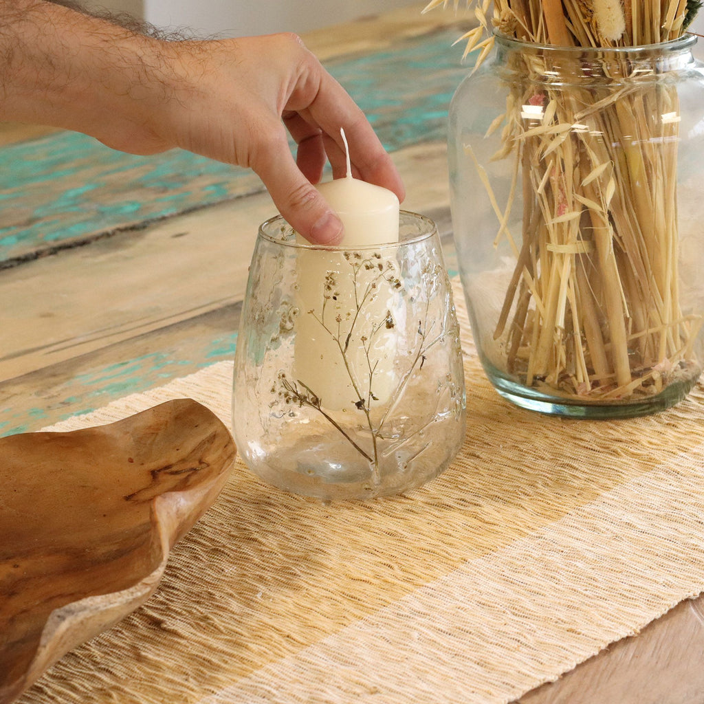 The Botanist's Vessel — Pressed Botanical Candle Holder