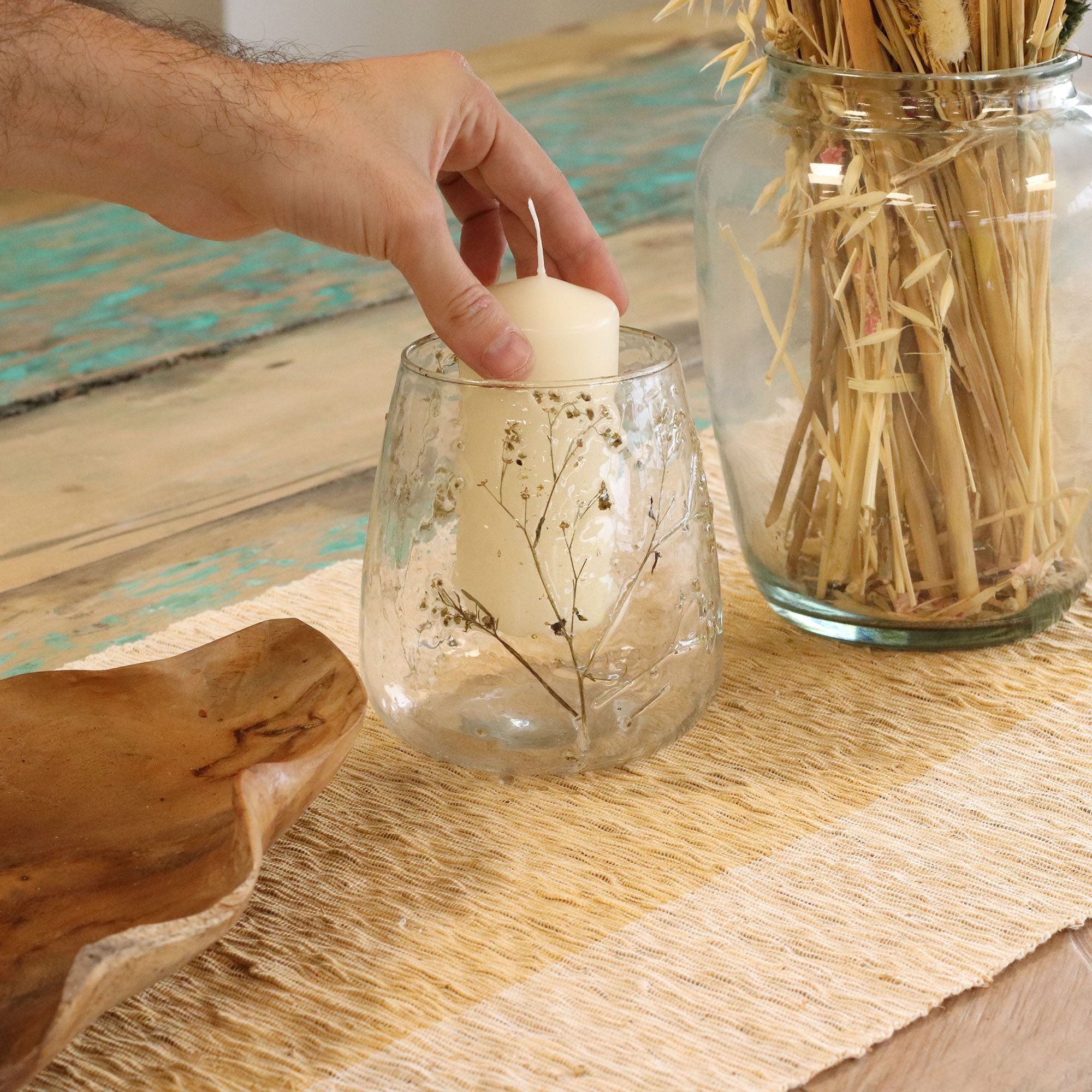 The Botanist's Vessel — Pressed Botanical Candle Holder