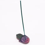 Lotus Flower Soapstone Hamsa Incense Holder