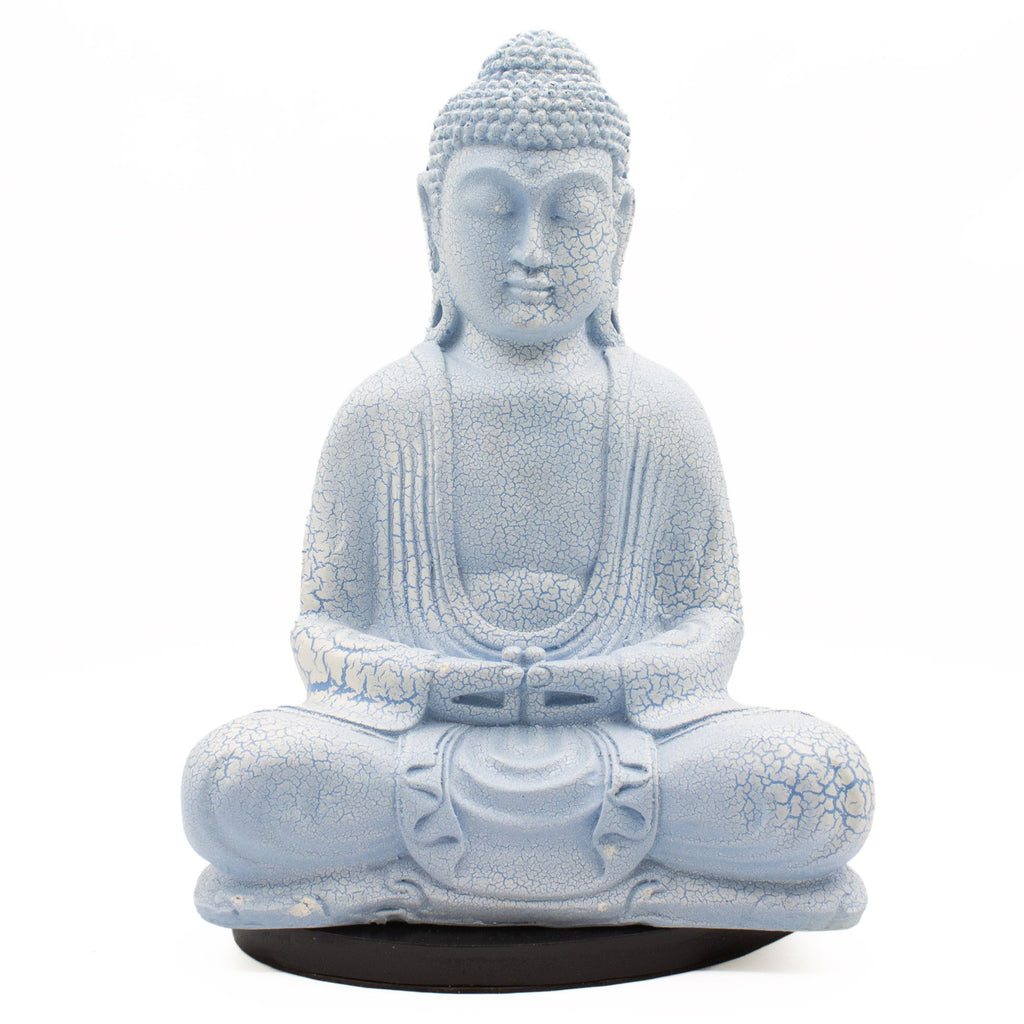Meditation Buddha Lamp | Sky Blue | Oval Stand