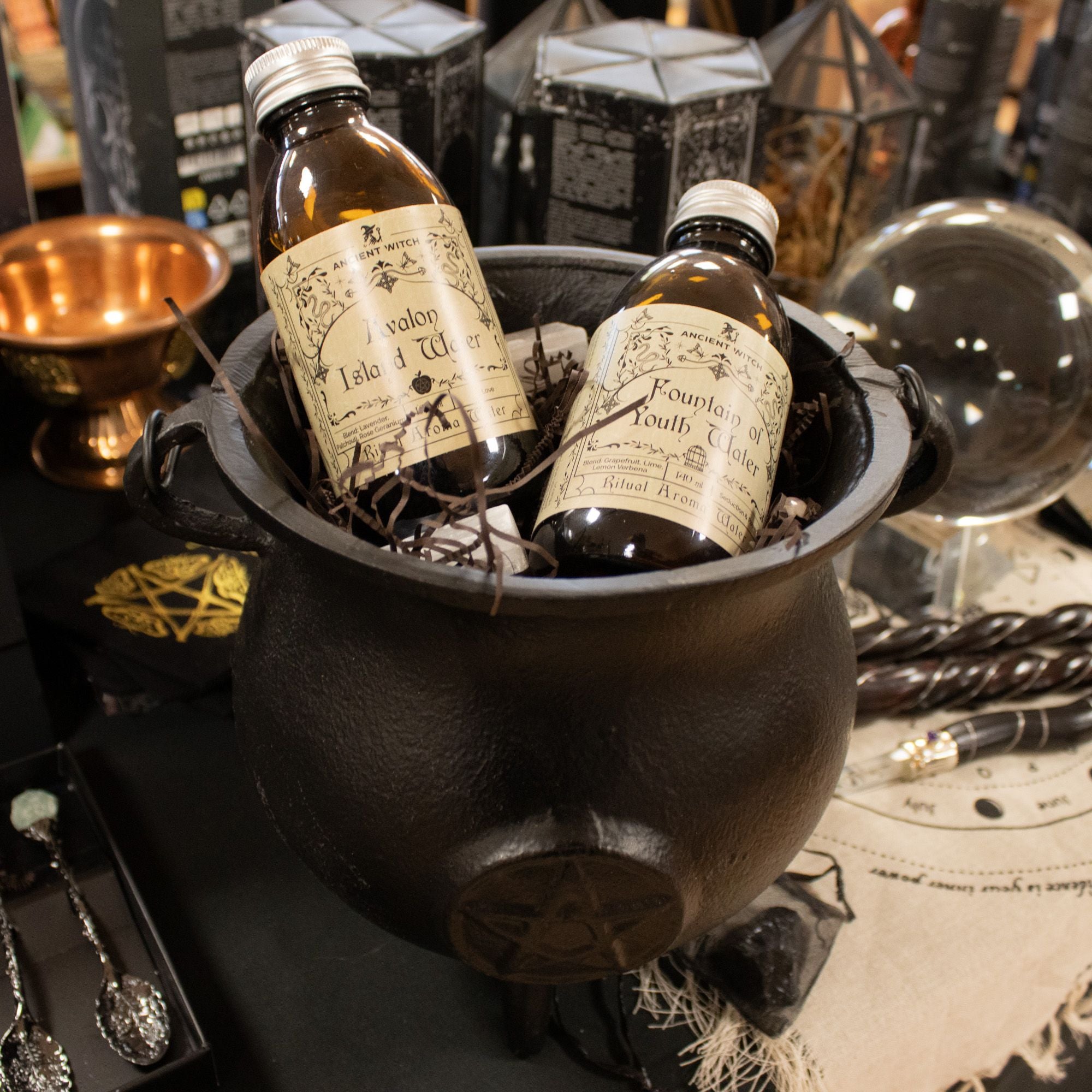 Extra Huge Cast Iron Cauldron with Pentagon