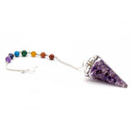 Amethyst Orgonite Power Chakra Pendulum