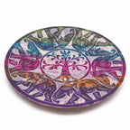 6 Lucky Elephants Soapstone Disc Incense Holder