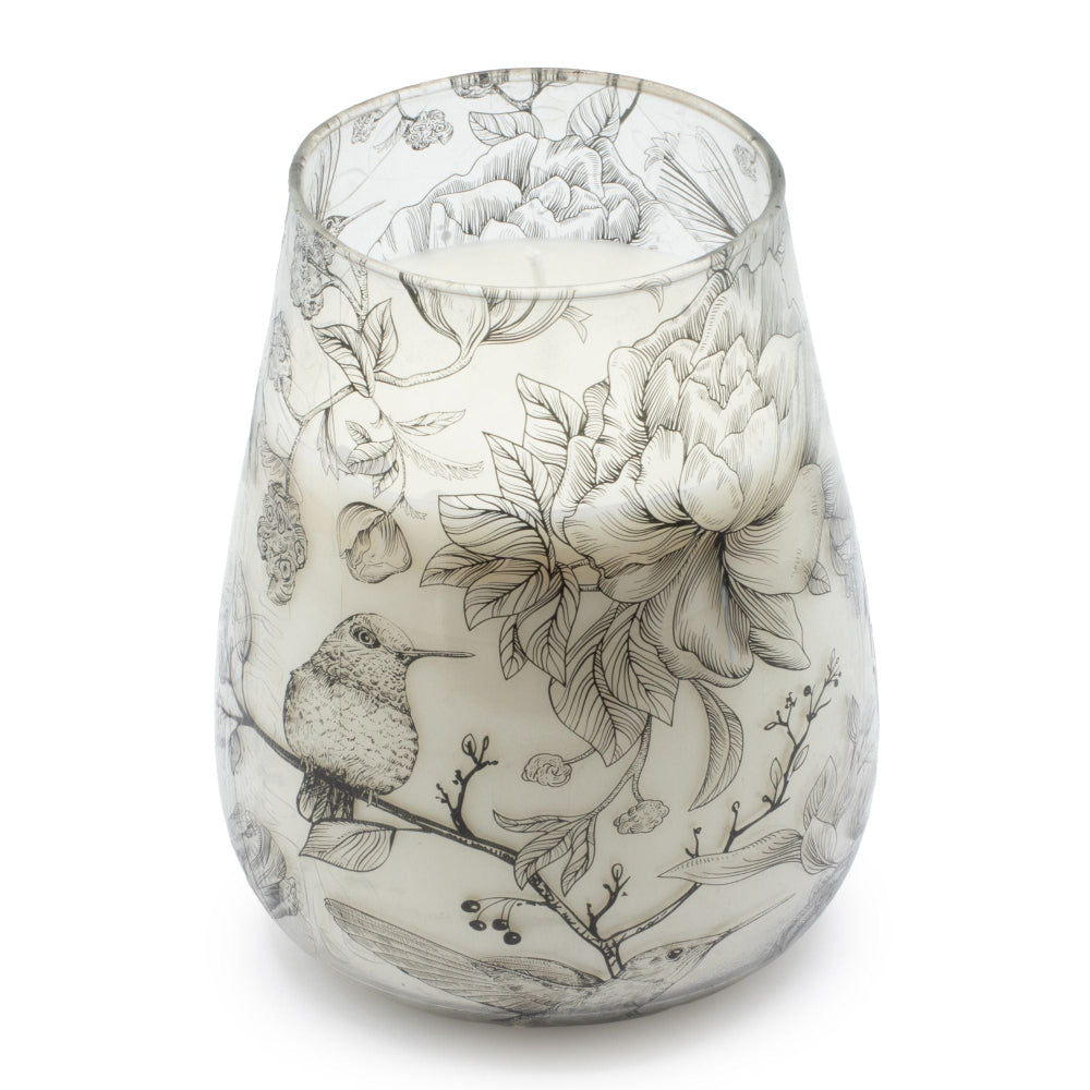 Drawn by Flame — Tall Illustrated Glass Jar Candle