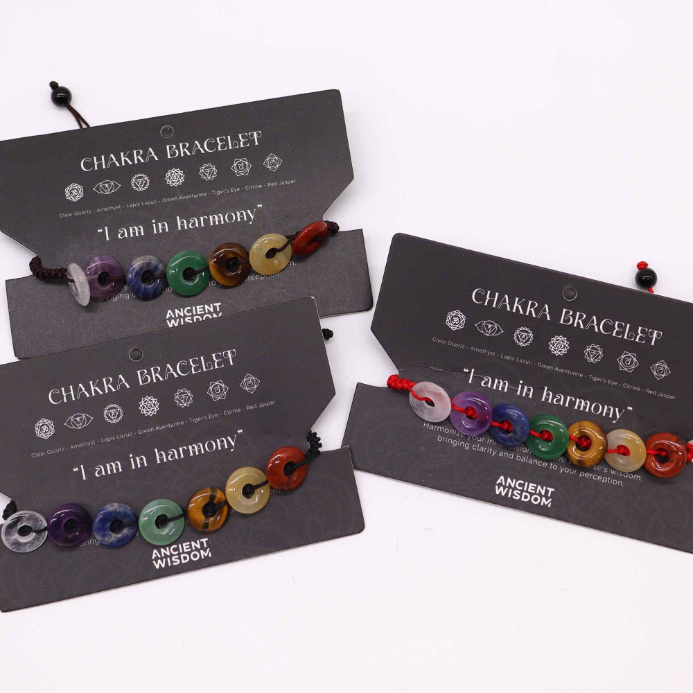 Mini Donuts Chakra String Bracelet