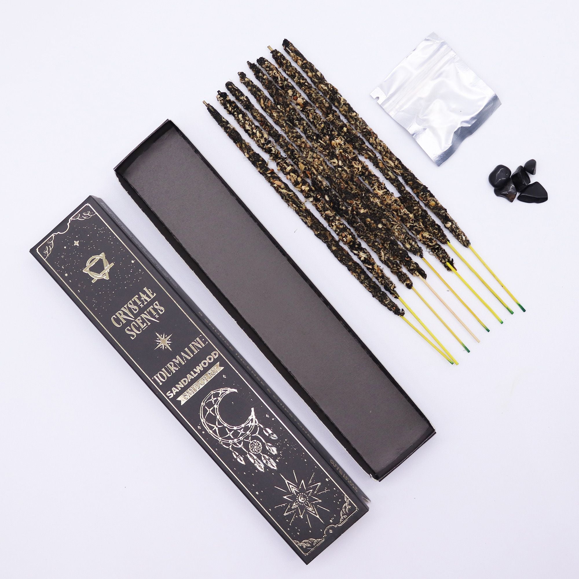 Sandalwood Tourmaline Crystal Scents Smudge Incense