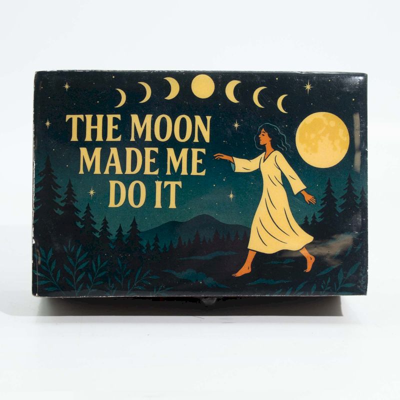The Moon Made Me Do It Medium Enamelled Box