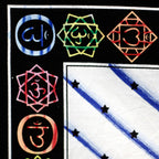 Chakra Buddha Handbrushed Cotton Wall Art | Spiritual Home Décor
