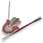 Red & Green Small Hamsa Incense Holder