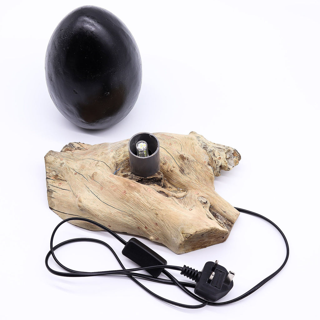The Lava Egg DriftGlow Lamp | Grey Crackle